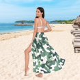 thumbnail image 6 of FORMRS Womens Beach Sarong Semi-Sheer Bikini Wrap Skirt Swimsuit Cover-ups, Light Green Camouflage Design, 6 of 7