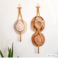 thumbnail image 6 of Macrame Hat Holder, Wall Mounted Hat Display Rack, 6 of 11