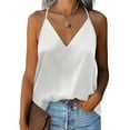 thumbnail image 7 of Zeagoo Women's Satin Tank Top V Neck Summer Camisole Soft Spaghetti Strap Shirt, 7 of 7