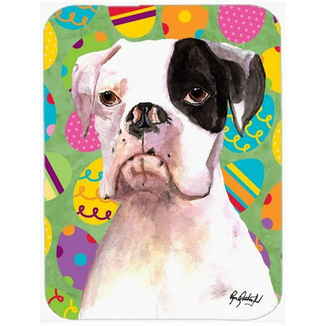 Carolines Treasures RDR3018LCB 15 X 12 In. Cooper Eggravaganza Boxer Easter Glass Cutting Board Large Size