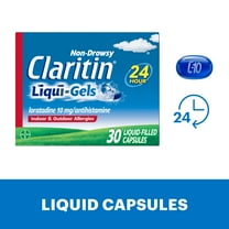 Claritin Allergy Relief Liqui-Gels 24-Hour Non-Drowsy Antihistamine Capsules, Allergy Medicine, 30 Count