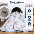 thumbnail image 4 of HIWEAVER Blue 2' x 6' Runner Area Rug for Kitchen Hallway Bedroom Washable Scalloped Bordered Floral Pattern Non Slip Indoor Throw Carpet Room Decor, 4 of 8