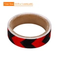 thumbnail image 2 of Uxcell Reflective Tape, 2 Roll 10 ft x 1-inch Adhesive High Visibility Safety Tape Reflector, Arrow Red Black, 2 of 6