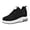 Black, variant on Women's Hidden Heel Elevator Shoes, Mesh Breathable Thick Sole Platform Sneakers Modern