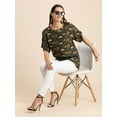 thumbnail image 6 of Moomaya Womens Printed Summer Tunic Top, Round Neck, Elbow, Loose-Fit Casual Top, 6 of 8