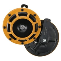 Masteelf 2 Pcs Train Horn For Car Speaker Motorcycles Truck Shape Manual Yellow