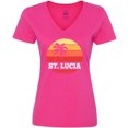 thumbnail image 3 of Inktastic St Lucia Vacation Travel Cruise Women's V-Neck T-Shirt, 3 of 5