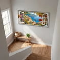 thumbnail image 7 of Large Country Canvas Wall Art - Open Window Seaside Town with Lemon Tree Canvas Prints, Oversized Landscape Paintings, Rustic Horizontal Artwork for Living Room, 7 of 7