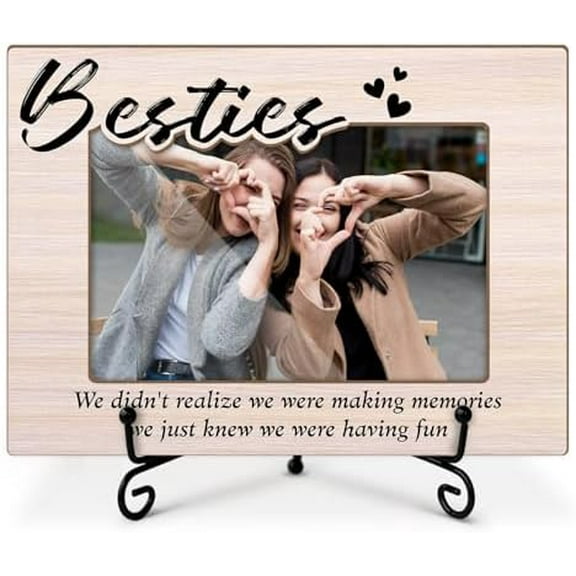 Besties Picture Frame, Friendship Gifts for Best Friend Sisters, 4x6 Photos Frame with Stand for Home Office Tabletop Display Decorations-10$$Home Decor, Kitchen, & Other