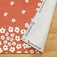 thumbnail image 3 of Wild Flower Collection Cotton Screen Printed Rug (2'6"X8' Runner)-Coral, 3 of 3