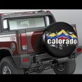 thumbnail image 3 of PISONIC Colorado Mountains Flag Spare Tire Cover Weatherproof Universal Wheel Protectors for RV Camper Travel Trailer SUV Truck 15 inch, 3 of 7