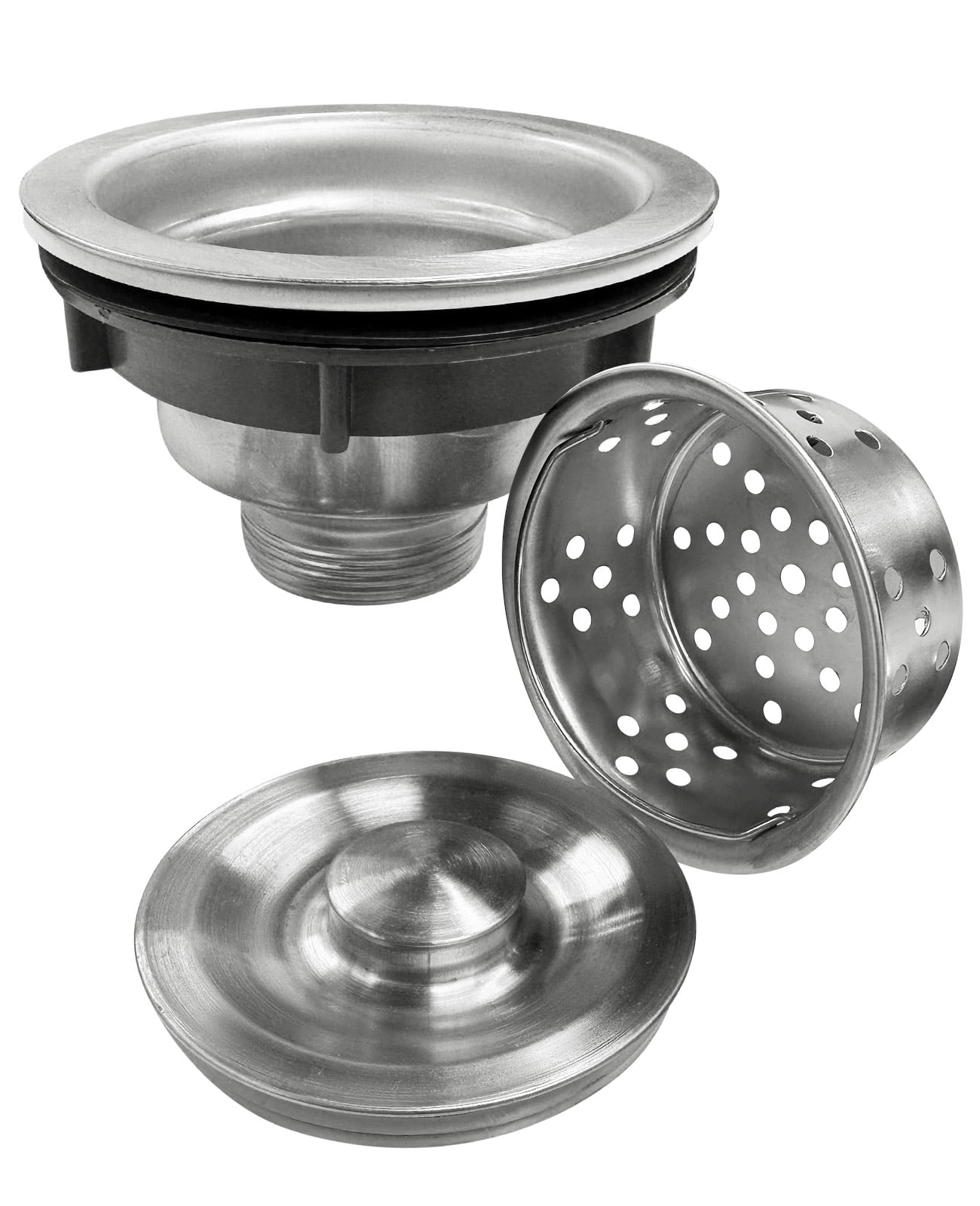 Kitchen Sink Stainless Steel Basket Strainer with Drain Assembly