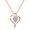 Rose gold-04-April, variant on Heart Necklace for Women Sterling Silver 925 Jewelry Gift for Her