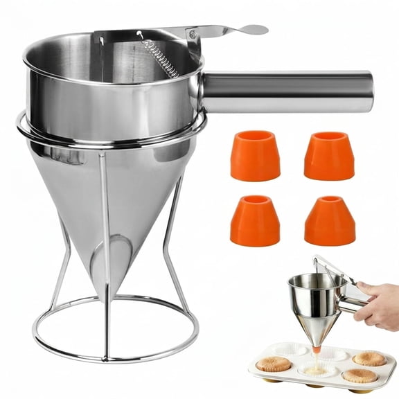 40oz Pancake Batter Dispenser,  Funnel Cakes, Batter Dispenser for Pancakes,  Funnel Cake Maker, Cupcakes, Muffins and More - Send Goods from Local Warehouse