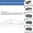 thumbnail image 5 of Dowbom 2 Pieces Sectional Couch Cover,Stretch L Shape Sofa Slipcover Universal Anti-Slip Waterproof Sofa Cover with 2 Pillowcase Furniture Protector for Kids Pets-2+4 Seater-J, 5 of 6