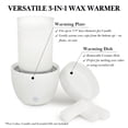 thumbnail image 5 of Carolina Candle Wellness 21-Watt 3-in-1 Ceramic Wax Melt Warmer, Textured White, 5 of 9