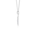 thumbnail image 5 of Natural Amethyst with Moissanite Designer Rectangular Pendant Necklaces for Women in Sterling Silver,February Birthstone Jewelry Gifts for Her Birthday Anniversary,Mothers Day,Christmas,Valentines, 5 of 7