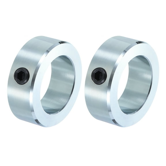 Uxcell 2pack Set Screw Collars 1-3/4" Bore Zinc Plated Steel Shaft Collars, 2-5/8" OD, 7/8" Width Axle Collar Clamp for Linear Rod Shaft Guide