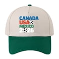 thumbnail image 2 of Men Women Baseball Cap BWASD Casual Adjustable Breathable Summer Sun Hat UV Protect Soccer Hat 2026 Gift Sport Canada, USA, Mexico Football Supporter (Green), 2 of 4