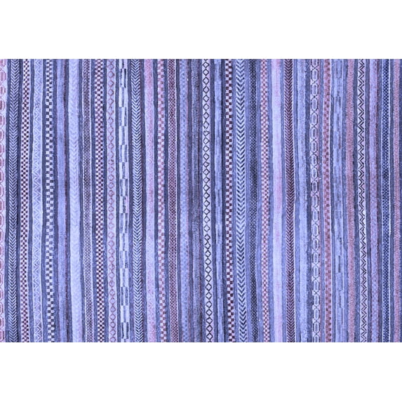 Ahgly Company Indoor Rectangle Abstract Blue Modern Area Rugs, 3' x 5'