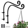 thumbnail image 2 of Soporte Para Plantas Colgantes De 2 Uds, Soportes Decorativos De Pared De 12 Pulgadas, Ganchos Para Colgar Plantas De Hierro De Alta Resistencia Para Linternas De Flores Y Plantas, Comedero Para Pájar Muyoka Hogar, 2 of 6