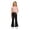 Black, variant on Stretch Slim Fit Bootcut Pants for Girls, High Waist Lined Flared Trousers, Multi Color Casual School Uniform Bottoms Purple 7-8 Years