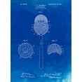 thumbnail image 2 of Borders, Cole 19x24 Black Ornate Wood Framed with Double Matting Museum Art Print Titled - PP975-Faded Blueprint Ophthalmoscope Patent Poster, 2 of 4