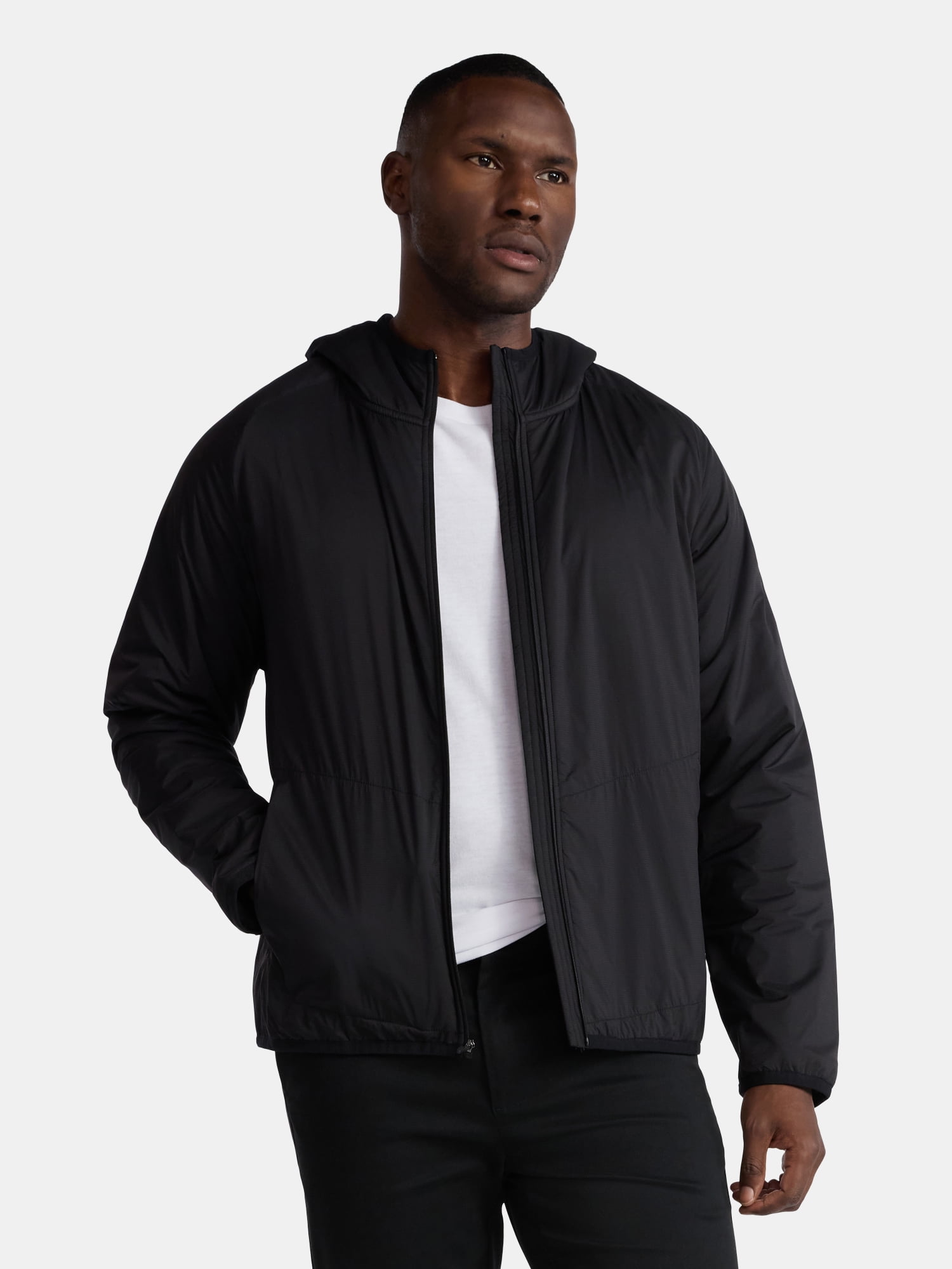 George Men's and Big Men's Lightweight Insulated Hooded Nylon