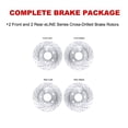 thumbnail image 4 of For 2011-2016 Mini Cooper Countryman, Cooper Paceman R1 Concepts Front Rear Silver Zinc Cross Drilled Brake Rotors, 4 of 7