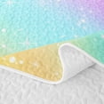 thumbnail image 5 of Erosebridal Rainbow Stars Line Twin Quilt Set,Glitter Print Galaxy Twin Coverlet Set For Girls,2 Pieces, 5 of 7