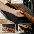thumbnail image 3 of Double Dog Crate Furniture with Tabletop, 2-Door Indoor Kennel for Large Dogs, Wooden and Metal Construction in Fiery clouds color, 3 of 6