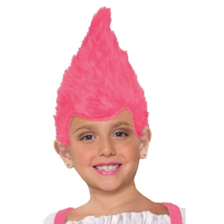 Pink Child Fuzzy Wig