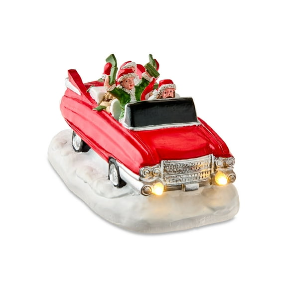 Light-Up Christmas Village Santa Joy Ride Decorative Figurine, 4.75", by Holiday Time
