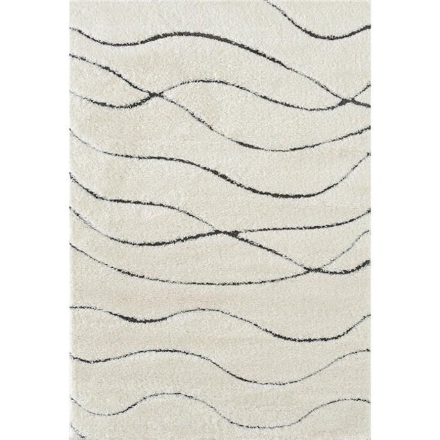 Amer Rug SIR126767SQ 6 ft. 7 in. x 6 ft. 7 in. SQ Sirocco 12 Shag Area Rug - Cream