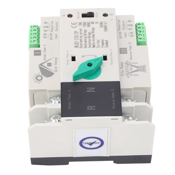 Disyuntor Compacto Interruptor De Transferencia Automática De Doble Potencia Con Contacto Plateado Para Fuente De