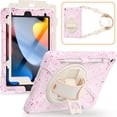 thumbnail image 7 of XYX Case for iPad 9th/8th/7th Gen 10.2 inch 2021/2020/2019 with 360 Degree Rotating, Hand Strap, Shoulder Strap, Rainbow Red, 7 of 7