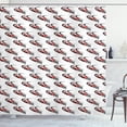 thumbnail image 1 of Ambesonne Cars Shower Curtain, Formula Race Rally Win, 69"Wx84"L, Scarlet Black White, 1 of 3