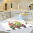 thumbnail image 5 of FREEAMG Valentine's Day Green Pink Gnome Heart Cactus Dish Drying Mat Microfiber Absorbent Drying Pad Heat Resistant Kitchen Island Protector Wedding Mother's Day Gift 18"× 24", 5 of 6