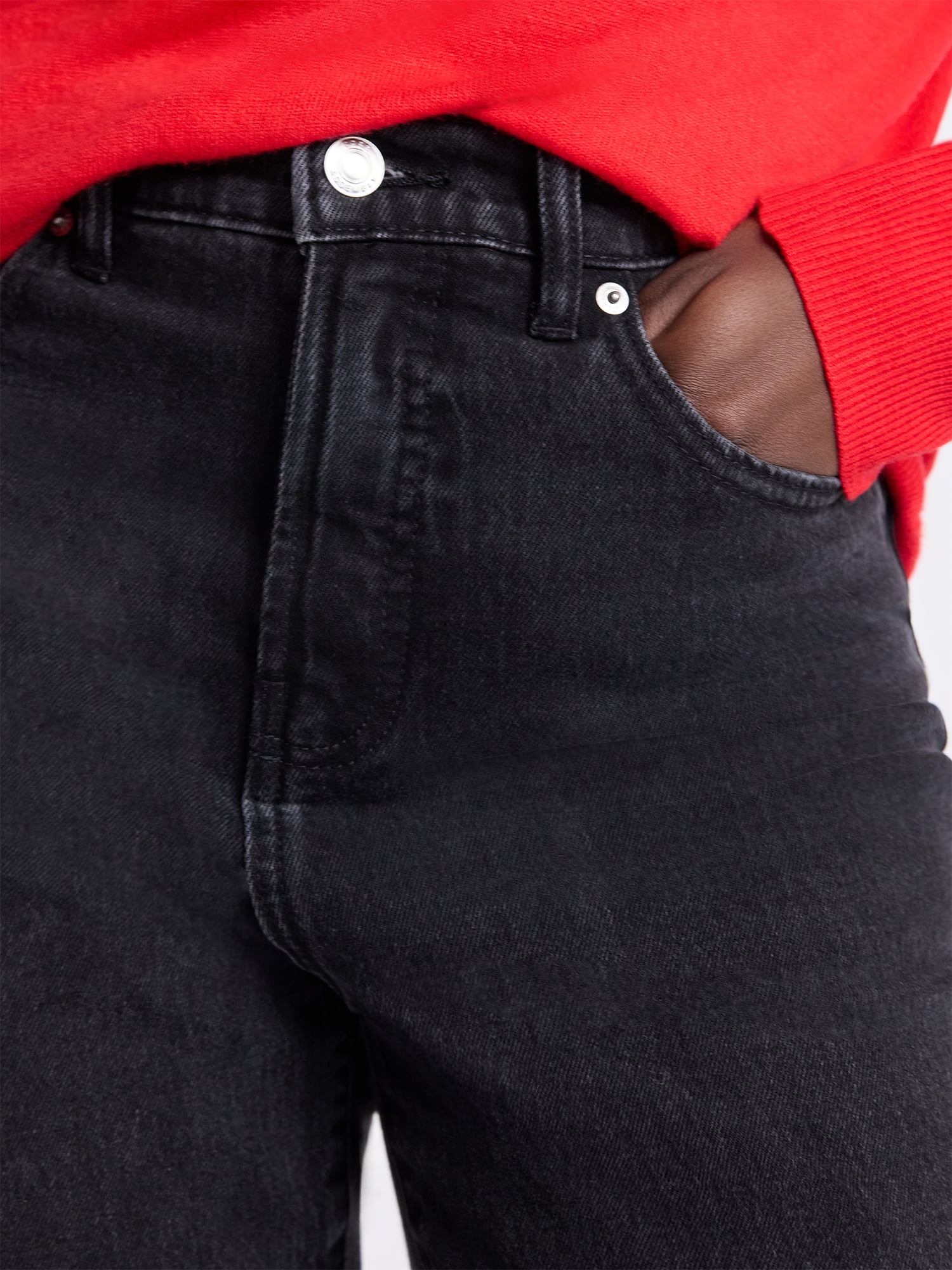 Free Assembly Women's and Women's Plus High Rise Straight Jeans, 30" Inseam, Sizes 0-26W