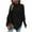 Black, variant on Women's Fashion Casual Cable Knit Turtleneck Sweater, Button-Decorated Long Sleeve Pullover for Elegant and Cozy Fall and Winter Outfits,Gray M