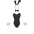 thumbnail image 1 of Hotsale! Bunny Costume Women Bunny Girl Senpai Cosplay One Piece Bodysuit Skirt + Collar + Sleeve Rings + Headgear One Size Fits All, 1 of 4