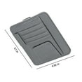 thumbnail image 3 of Car Sunglass Clip, 6.1x4.92x0.2in PU Leather Magnetic Visor Holder, Black/Gray/Beige for Multiple Sunglasses, 3 of 6
