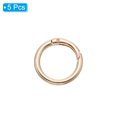 thumbnail image 3 of Uxcell 13mm Spring O Ring Round Snap Clip, Circle Trigger Keyrings Buckle Small Clamp Clasp Gold Tone 5 Pcs, 3 of 6