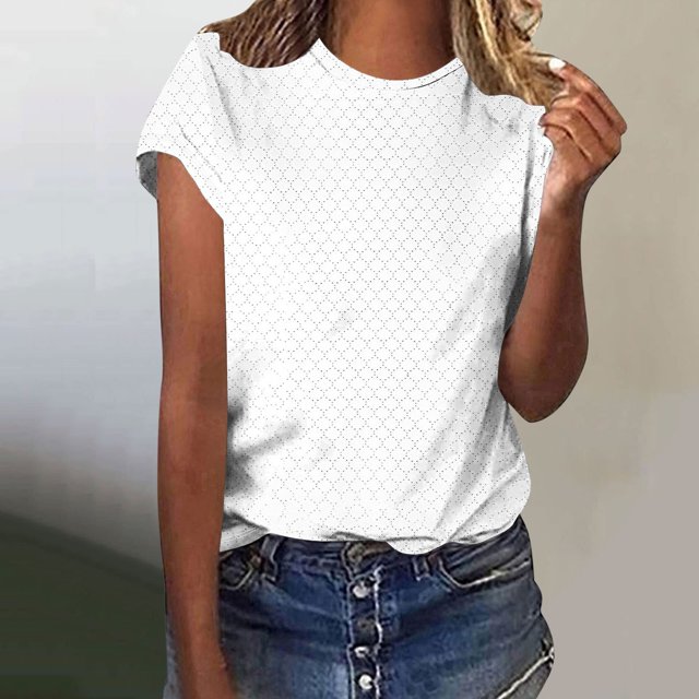 Liquidation d'Économies! BEFOKA T-Shirt Grande Taille pour Femmes, Blouse Décontractée d'Été pour Femmes, T-Shirt à Manches Courtes pour Femmes, Haut/chemise à Manches Courtes et Col Rond