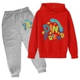 thumbnail image 1 of WEIYLL Ensembles pour Garçons Tenues d'Hiver Chandail à Capuche Imprimé Manches Longues Costumes Roses 9-10 Ans, 1 of 2