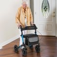 thumbnail image 2 of Goplus Walker for Seniors Folding Rollator Walker with 9" Pneumatic Tires for All Terrain Blue, 2 of 10