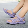 thumbnail image 7 of Sopiago Boys Girls Sandals Kids Soft Sole Lightweight Casual Shoes Fashion Sandals Student Beach Shoes Purple,12.5(Little Kid/Big Kid), 7 of 7