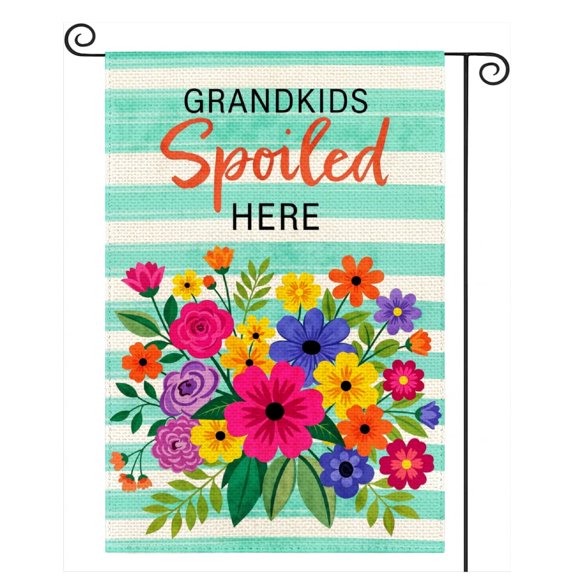 SPXUBZ Garden Flag, 12x18 Inch Double-Sided Design, Welcome Friends and Family, Great for Spring, Suitable for Yard and Porch, Indoor and Outdoor Use
