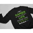 thumbnail image 3 of I Am a Gamer Shirt Funny Gamer Gift Cool Gaming Youth Kids Sweatshirt X-Large Blue, 3 of 4