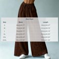 thumbnail image 3 of Kttectoa Womens Pants Drawstring Wide Leg Palazzo Pants Floral Lace Hem Boho Loose Casual Pants Vacation Solid, 3 of 5